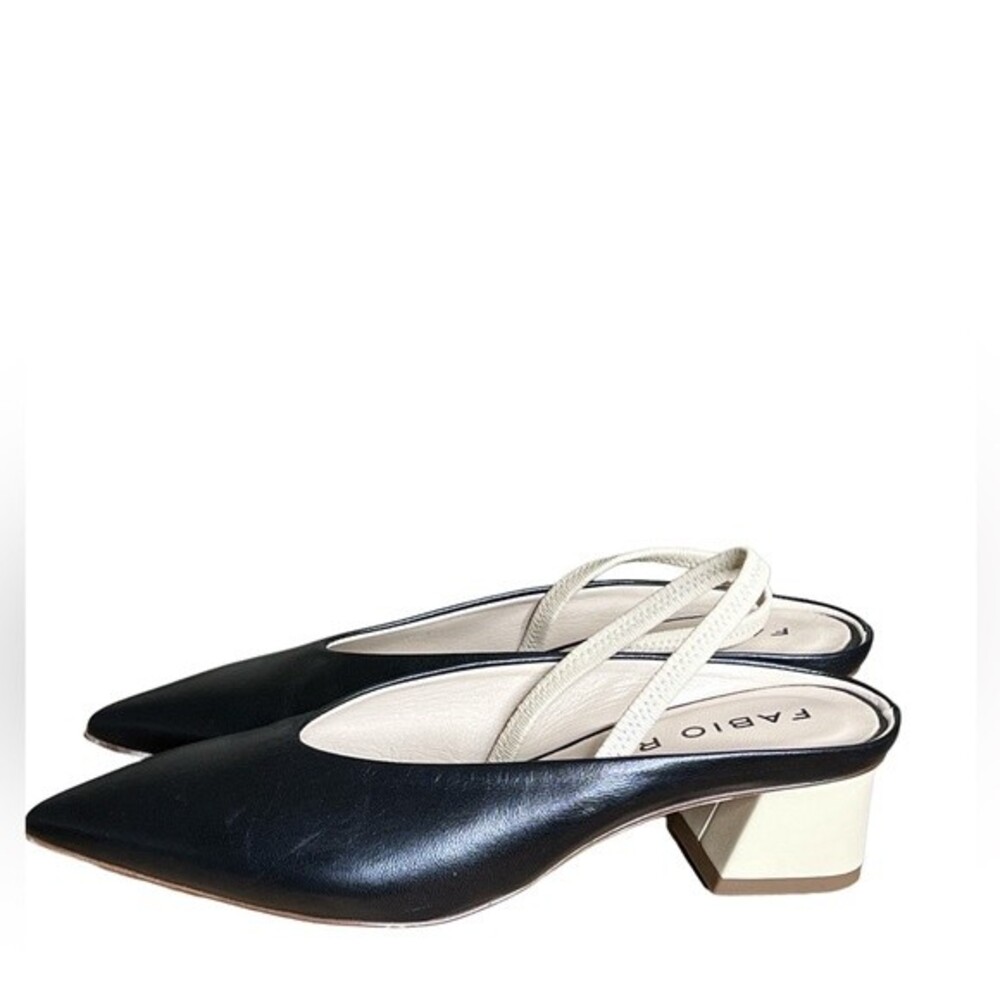 Black and Cream Women's Slingback Shoes